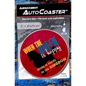 NEW (2) Packs Poodle  “When The Queen Is..” ABSORBENT AUTO Home Dog COASTERS